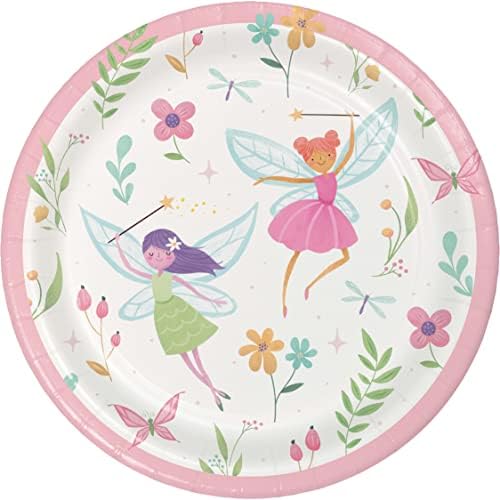 Fairy Forest Birthday Party Supplies for 16 People | Bundle Includes Paper Dessert Plates & Lunch Napkins image 5