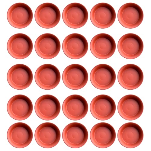Image of Plant Saucer Base Plate for Pots | Premium Planter Tray |100% Virgin Plastic, UV Treated, Durable & Lightweight | Ideal for Indoor & Outdoor (25, 4 inch Tr)