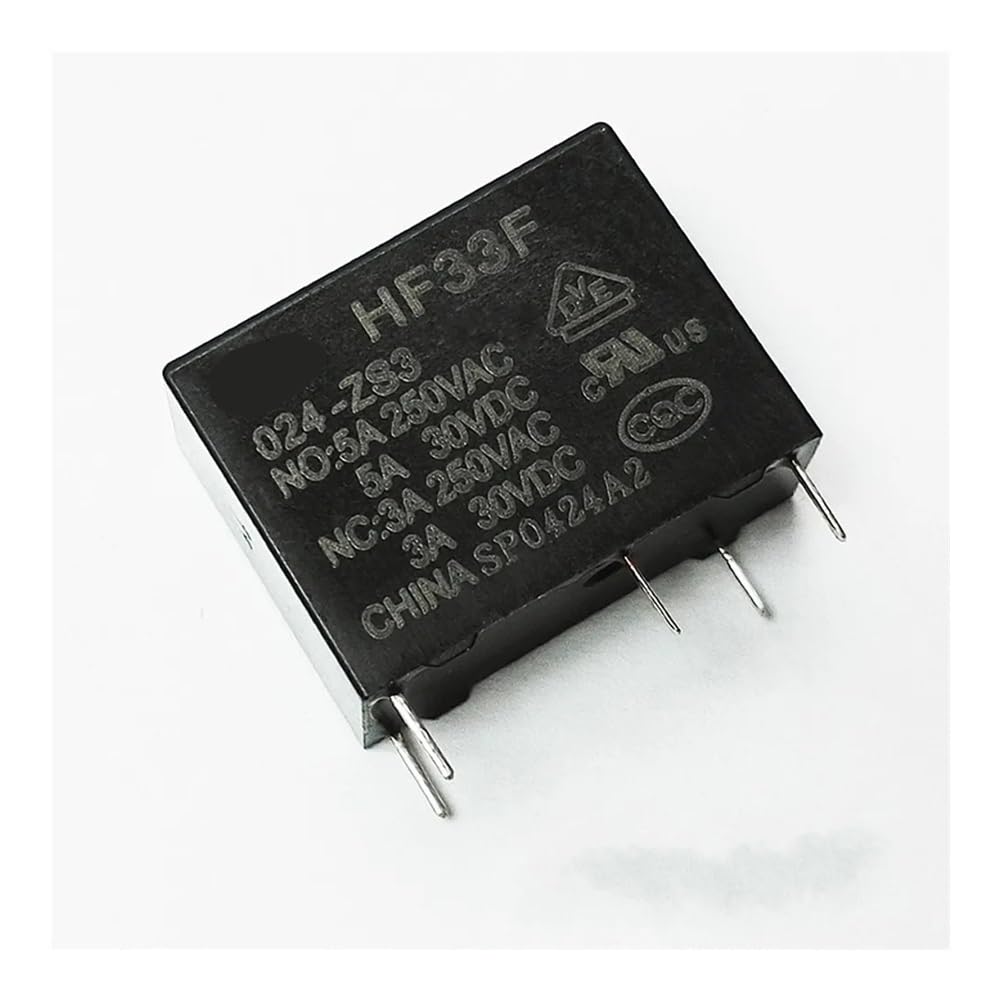 SMGLRUEAT 50PCS/lot Power relays HF33F JZC-33F-024-ZS3 24V 5A 250VAC 5PIN relay