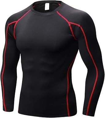 Mens Compression Shirts Thermal Long Sleeve Athletic Workout Tops Gym Undershirts Sports Baselayers Running T Shirt for Men