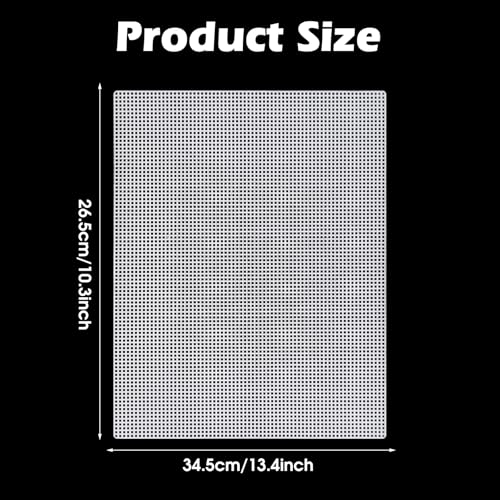 30pcs 7 Count Plastic Canvas Sheets,13.58 X 10.43 Inches Rigid Transparent Plastic Mesh Sheet, Needlepoint Canvas Sheet for Embroidery, Acrylic Yarn Craft, Knitting and Crochet Projects