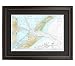 Framed Nautical Chart 11324 : Galveston Bay Entrance Galveston and Texas City Harbors - Standard Size. Handmade in USA