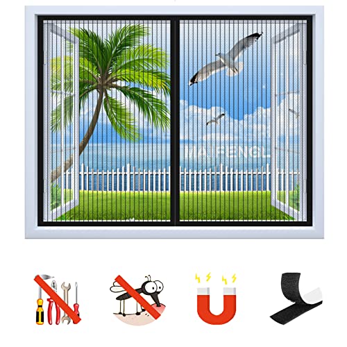 Moustiquaire porte magnétique idéale pour aérer le salon en été sans insectes