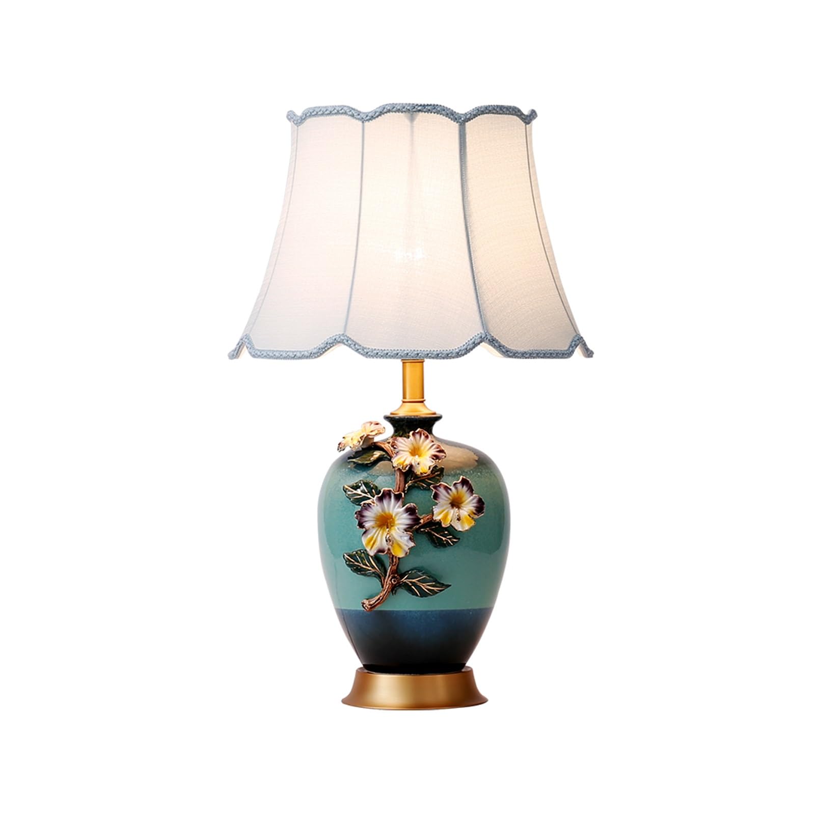 Nowoczesna ceramiczna lampa stołowa (23,2 cala), nowoczesna lampka nocna, lampka na stolik pomocniczy do salonu, sypialni, gabinetu, biura (przełącznik zdalnego sterowania)