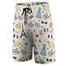 GemGam Boys Swim Trunks Boys Beach Board Shorts Parisian Fashion Icons Quick Dry with Mesh Lining