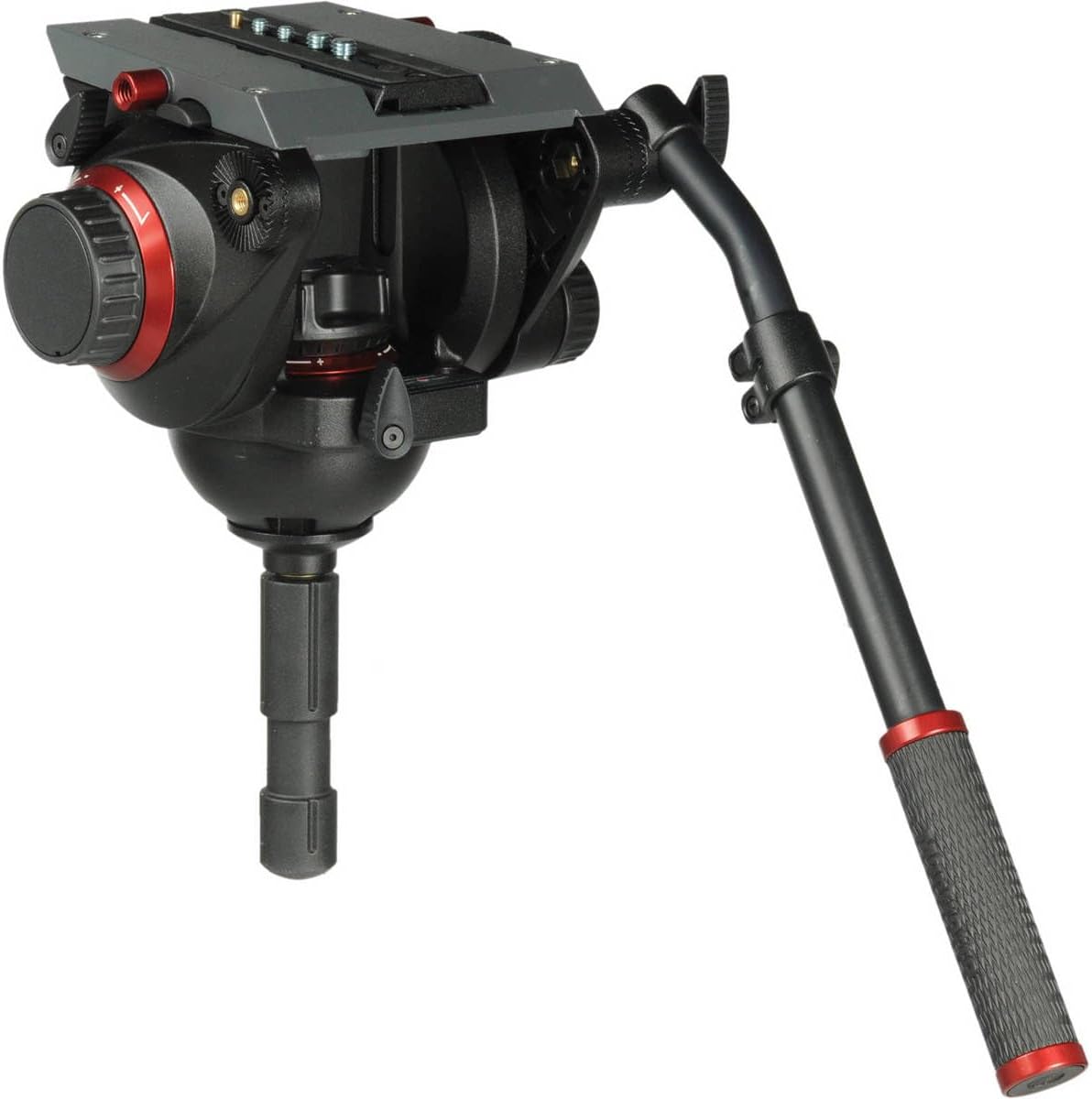 Manfrotto 509HD Pro Video Head with pan bar attached, side view