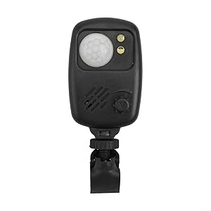 Alarma infrarroja con sensor de movimiento para pesca, camping, actividades al aire libre, seguridad, rango de 5 m, ángulo de 100°, portátil, plástico, negro, 12 x 5 x 3,5 cm