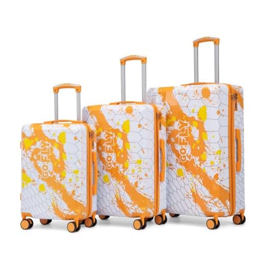 Donext Three-Piece Luggage Set in Orange