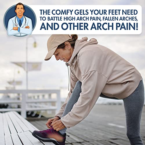 Dr. Frederick's Original High Arch Gels - Arch Support Insoles - 6Pcs - Arch Support Inserts For Women & Men - High Arch Foot Pain Relief - Can Be Worn With Shoes - Better Than Foot Brace #TOP1