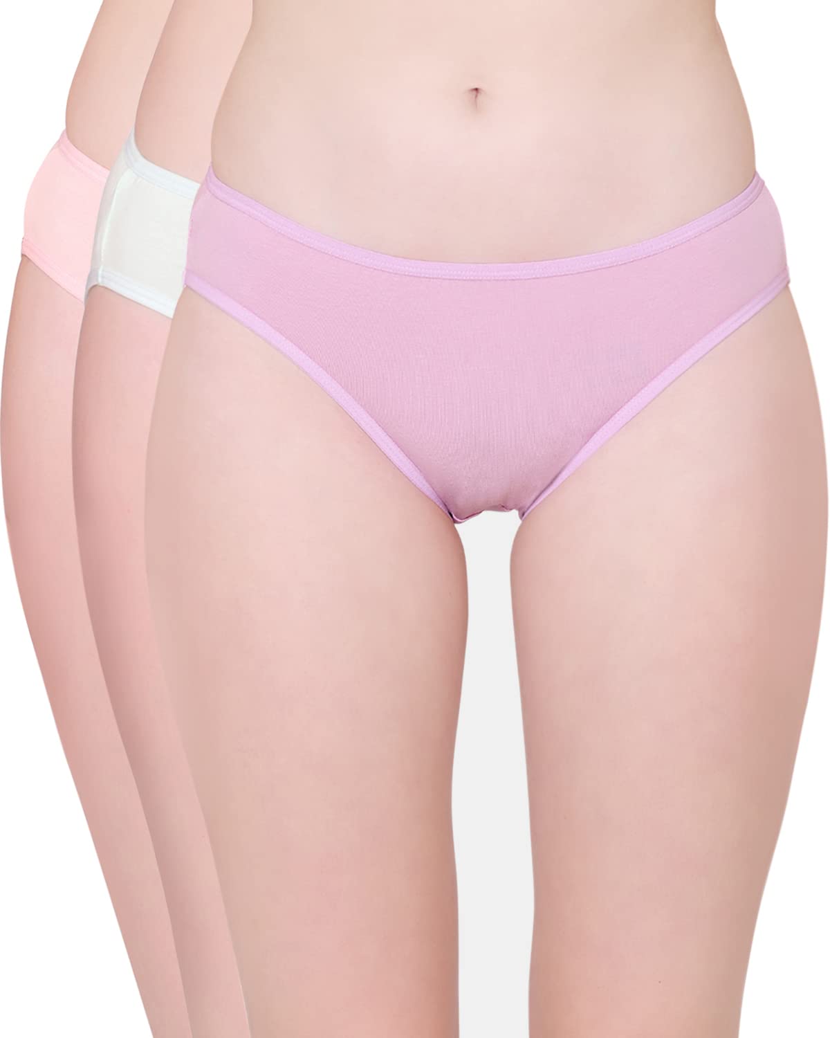 bodycare Womens Cotton Spandex Assorted Solid Bikini Briefs-picture-39