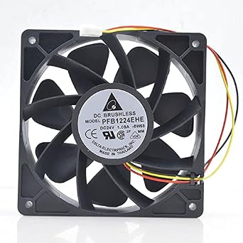 Delta PFB1224EHE 12038 3-Wire DC24V 1.08A Two Ball Bearing Server Cooling Fan