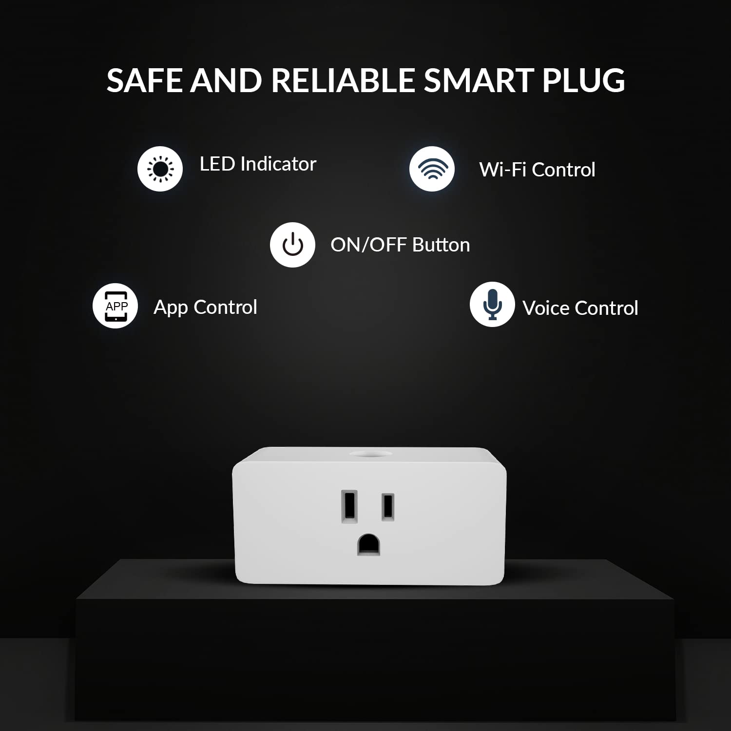 WBM Smart WiFi Socket Voice and App Control Plug White — view 3