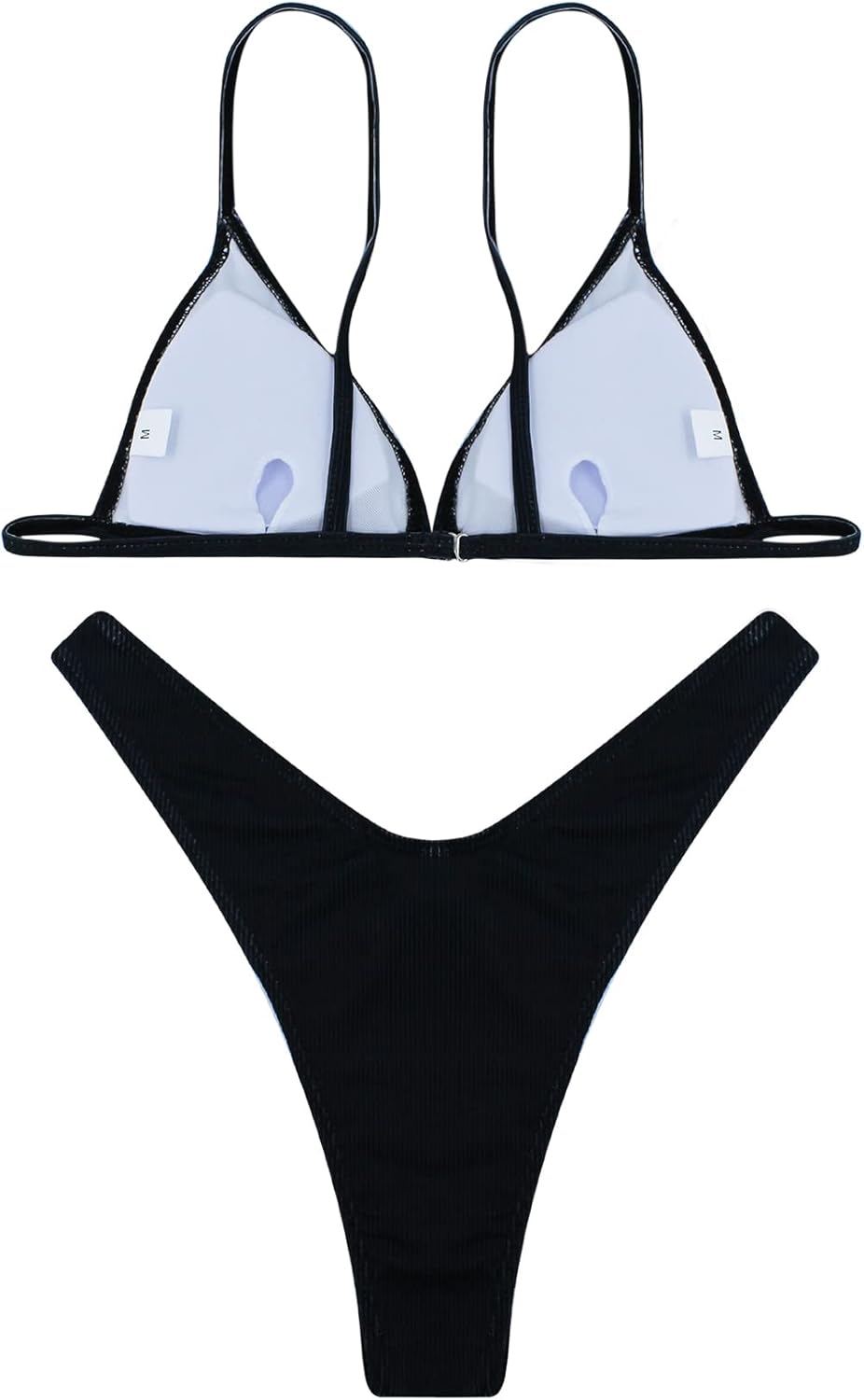 JUMISEE Women Skull Letter Pattern Goth Bikini Set 2 Piece High Waist Bandeau Swimsuit