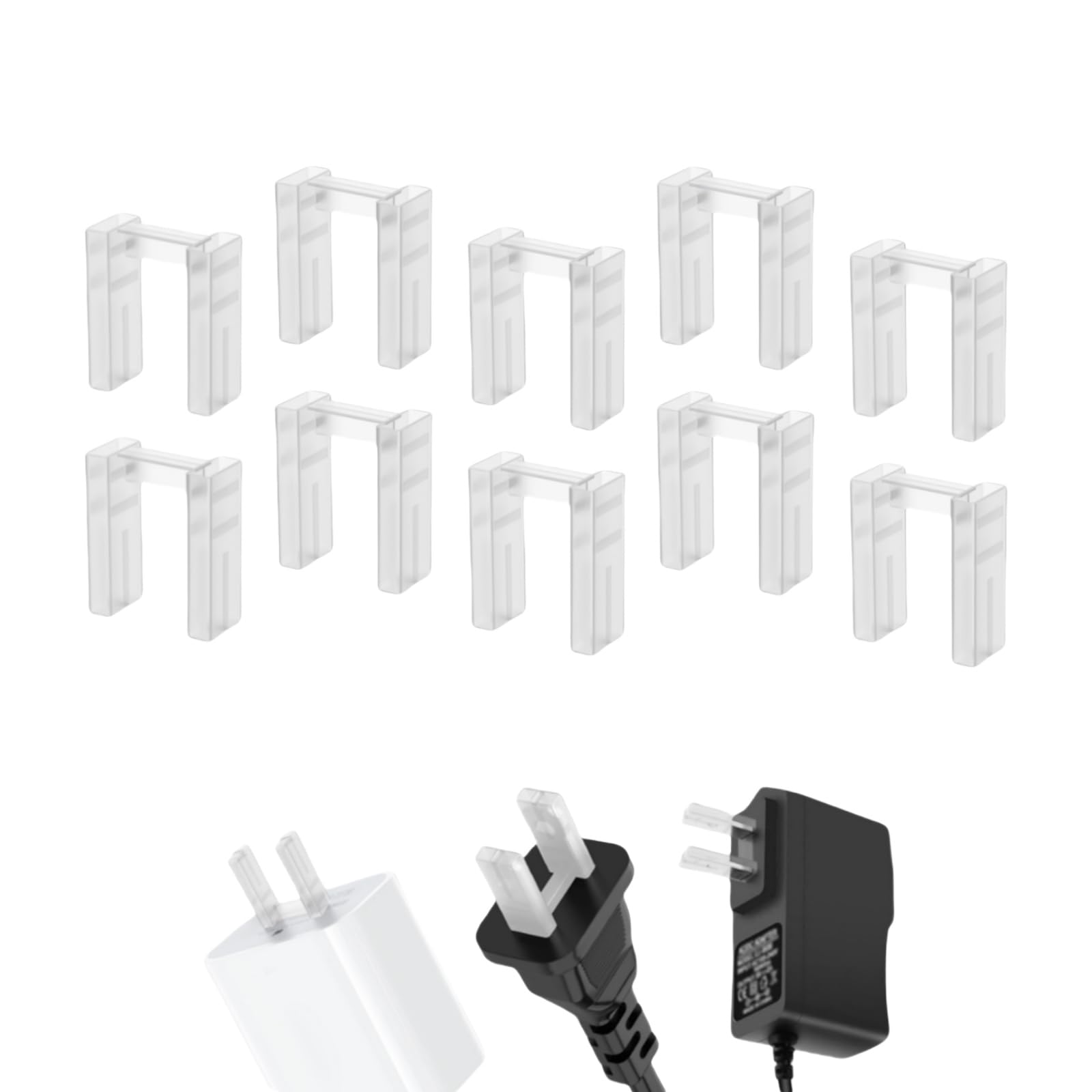 10 coperture per presa di alimentazione a 2 pin, copertura a prova di bambino per presa di alimentazione, adattatore per caricabatterie USB standard USA, accessori antiruggine, non adatto per spine