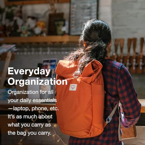 Image of Osprey Arcane Roll Top Commuter Backpack, Red Pampas Heather