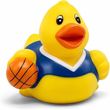 3 Inch DUCKY CITY Basketball Rubber Duck [Sealed, Floats Upright] for Jeep Ducks, Sports Bath Toy for Kids and Toddlers, Baby Safe Funny Duck Gift, Collectible Rubber Duckies, Party Favor