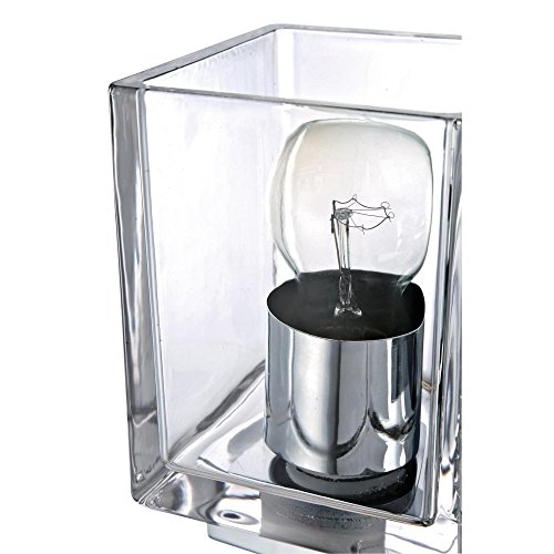 Image of Westinghouse Lighting 6334400 Nyle Two-Light Indoor Wall Fixture, Chrome Finish with Clear Glass
