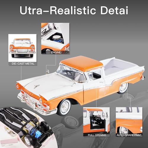 Ford Ranchero 1957 1:18 Modelo Diecast Metal miniatura 4