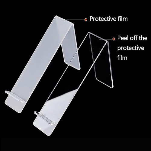 Miniatura 4 de 4 soportes de exhibición de zapatos de acrílico soporte desmontable para tienda tienda centro comercial, transparente