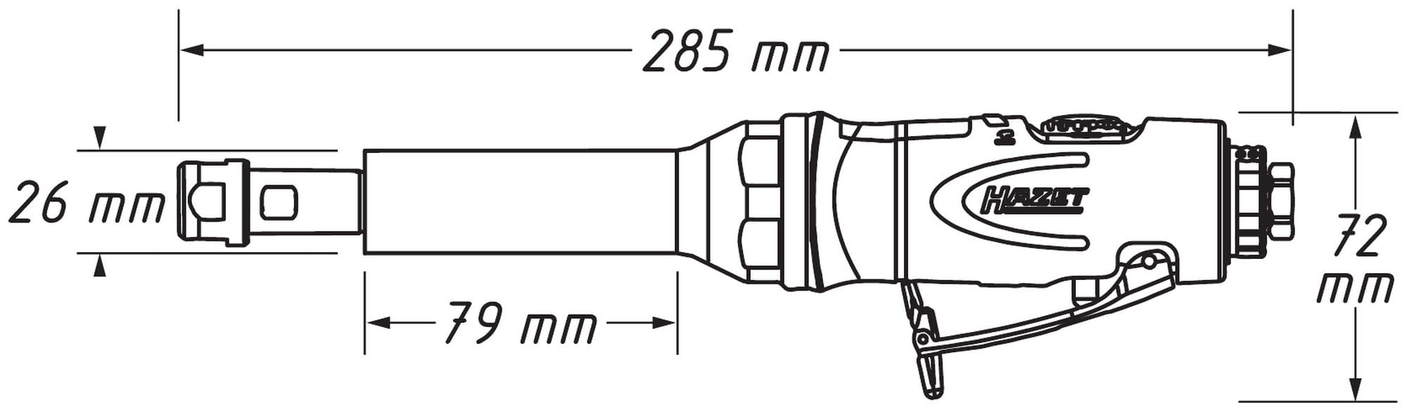 HAZET Ponceuse à tige 9032LG-1 I 360 Watt I Dimensions 285 mm I Tours/minute 2000-22000 I Outil polyvalent pour un ponçage précis
