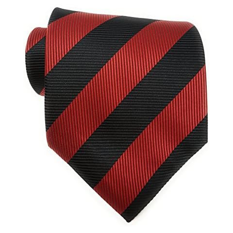 Necktie from Labiyeur: Wide Fully Lined Men's Woven Neck Tie (Red #28) Cover