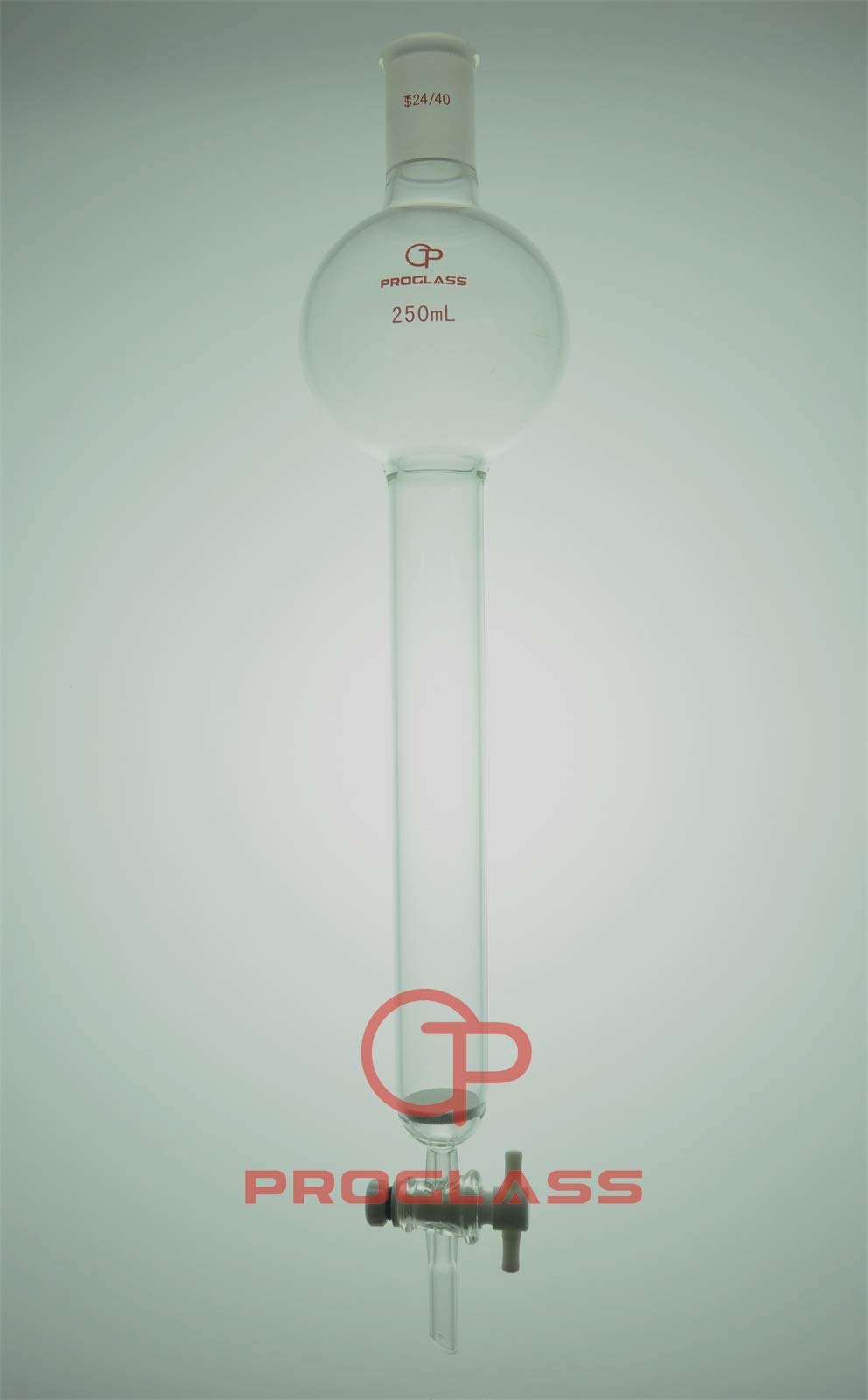 Proglass Fritted Chromatography Column 30mm=OD 250mL Flask 24/40 Joint (Body Length 200mm)