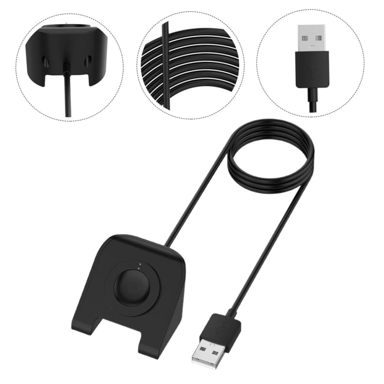 Hemobllo 3pièces Adaptateur De Charge Compatible pour Montre Connectée Gen Gen Chargeur TPE Pratique Et Stabile pour Bureau Et Voyage