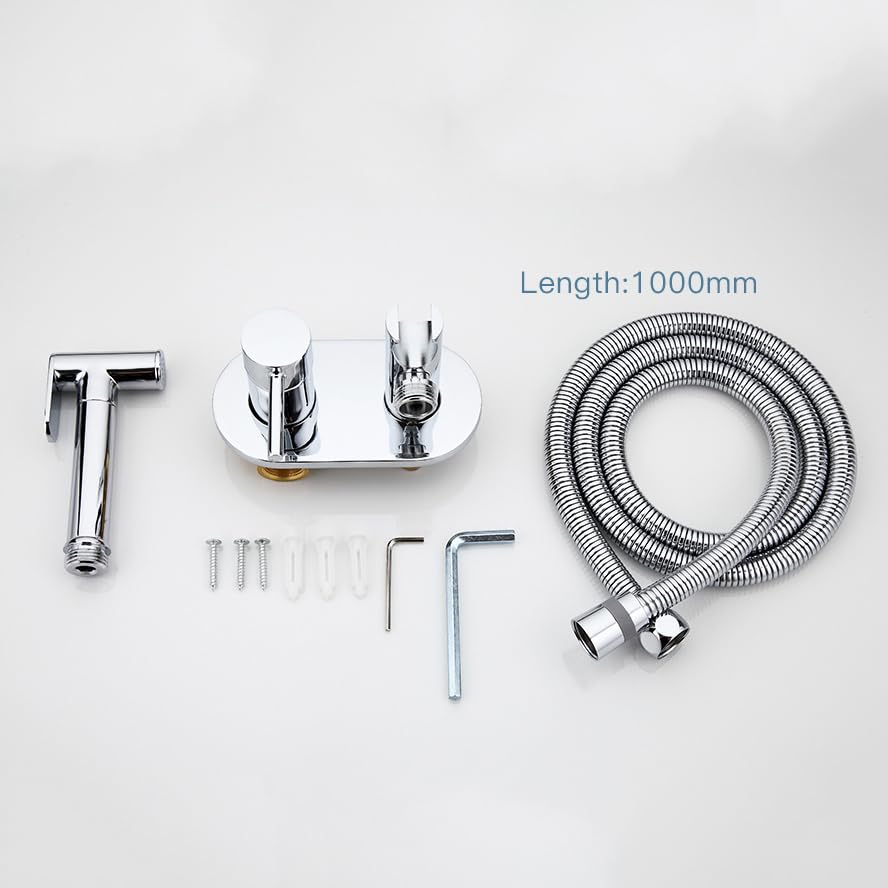 Doccino Per Bidet Per Wc Maniglia Singola Doccetta Per Wc Acqua Calda E Fredda Kit Doccino Per Bidet Wc Ottone Oro Spazzolato modalità Singola