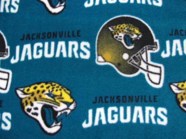 Fabric Traditions Jaguars Fleece, Sold by The Yard 100% Polyester