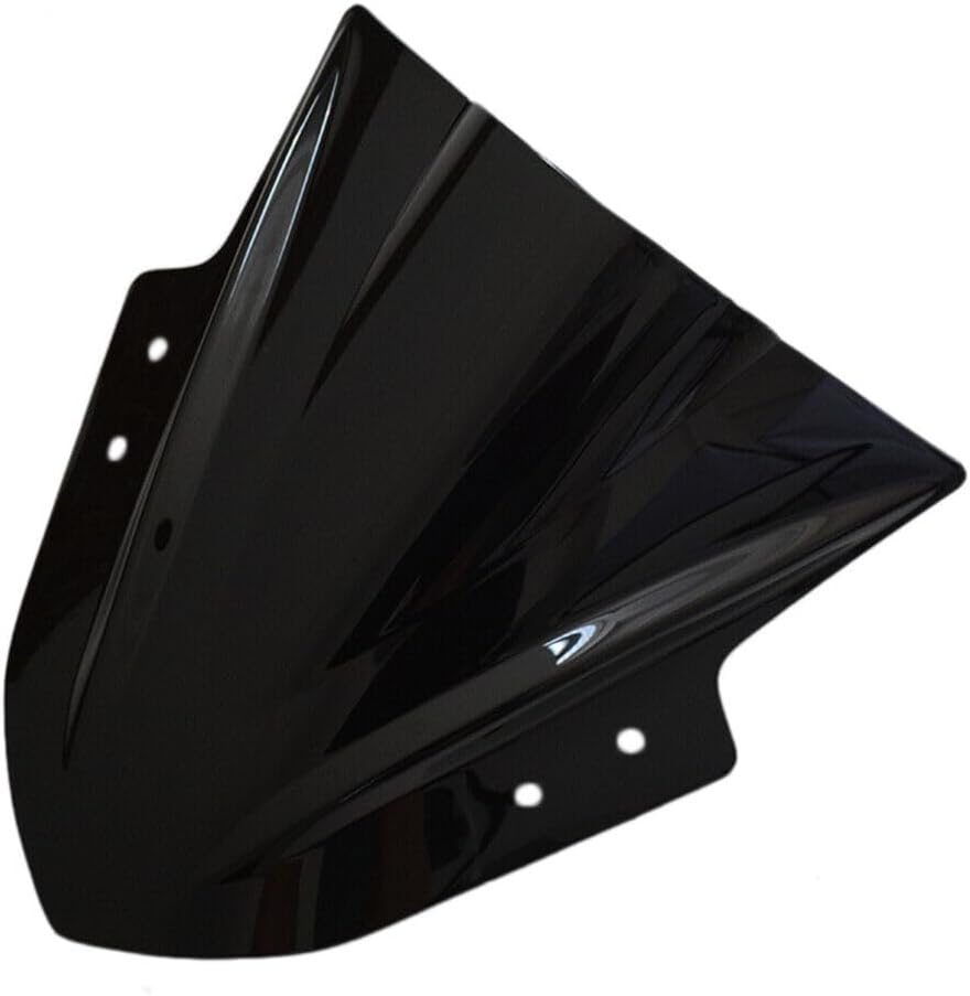 Black Windshield Windscreen Double Bubble for Kawasaki Ninja 300 EX300R EX300 2013 2014 2015 2016 2017 2018 Wind Deflectors ABS Plastic Motorcycle Front Screen