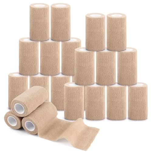 Bande cohésive chevaux 10cm x 4,5m bandage élastique poignet et cheville beige