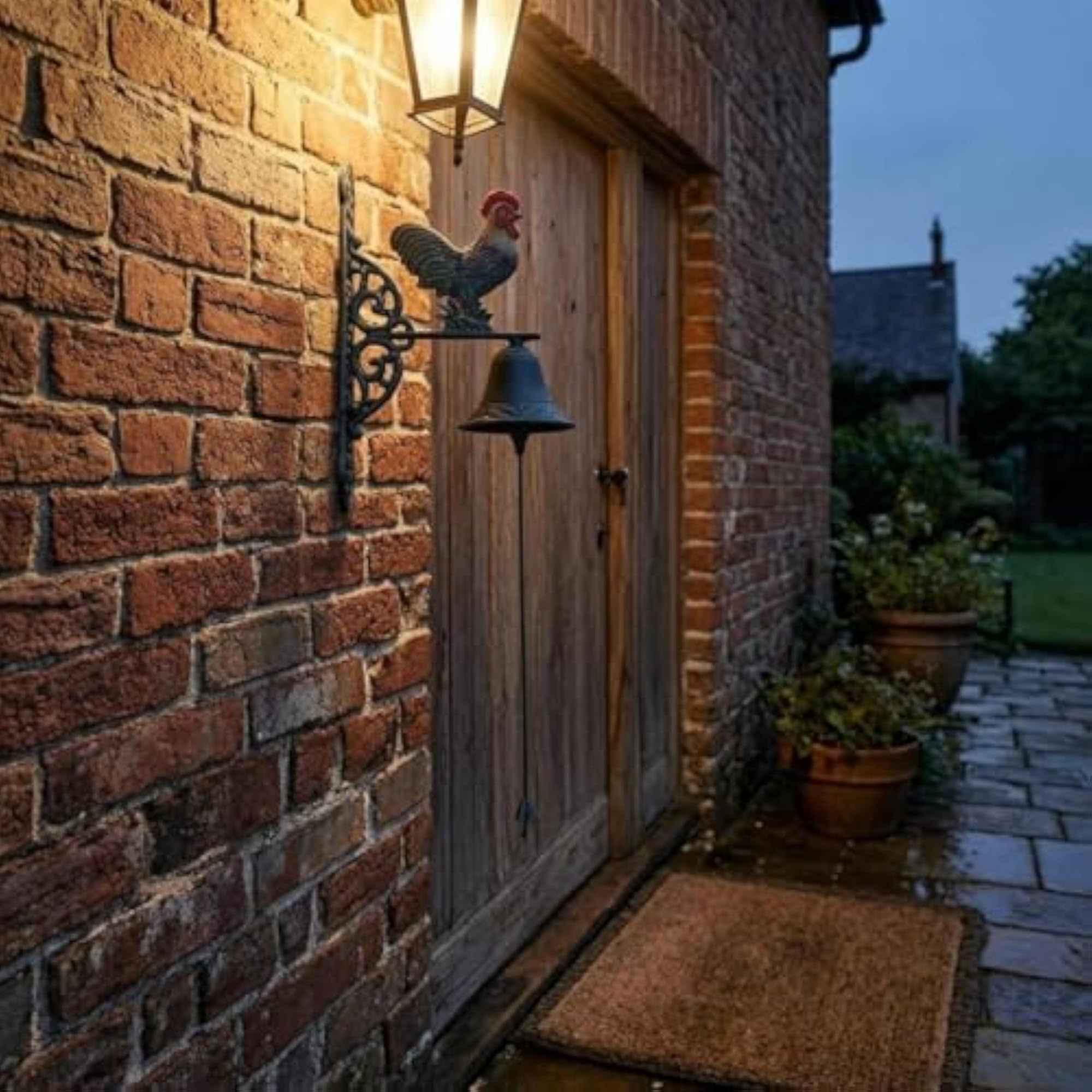Ornate Cast Iron Hanging Bell, Outdoor Use