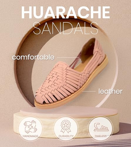 Image of Macarena Collection Womens Shoes Leather Sandals for Women | Huarache Handmade Mexican Sandals | Comfortable & Stylish Womens Sandals 4150