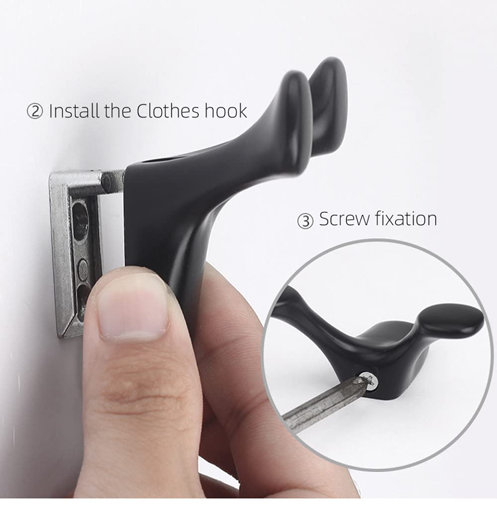Gancho para ropa montado en la pared Gancho de cuerno de vaca Gancho para baño Gancho para ropa Gancho para ropa de dormitorio Gancho para ropa Sala de estar Accesorios para el hogar, 3 Gold