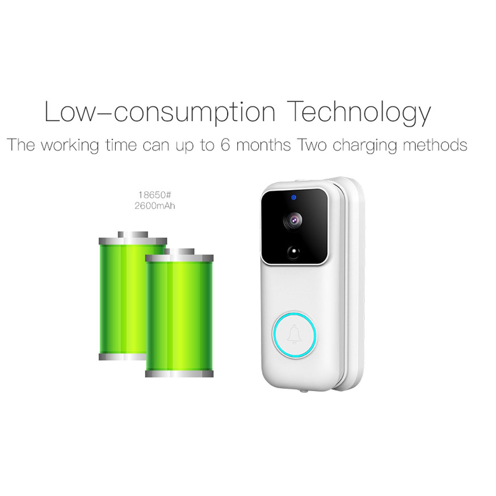 Videocitofono, Videocamera per Campanello con Campanello Video Intelligente WiFi Bidirezionale 1080p per Casa