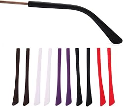 5 Pairs Silicone Sunglasses Tips Anti Slip Brown White Purple Black Red