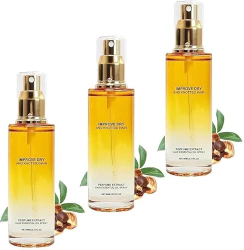 Aceite Acondicionador en Spray para el Cuero Cabelludo y el Cabello, Acondicionador Ligero sin Enjuague, Aceite Perfumado para el Cabello en Spray para Mujeres, Mejora la Sequedad y el Frizz para Todo