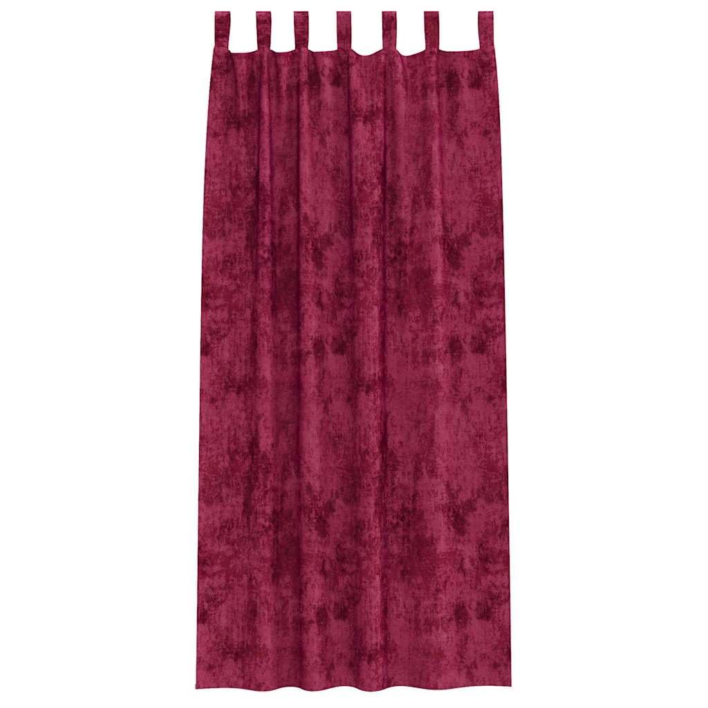 Cortinas de terciopelo rojo vino, 2 unidades, 260 x 140 cm, cortinas con oscurecimiento y aislamiento térmico, opacas para salón, dormitorio, habitación infantil, protección visual y