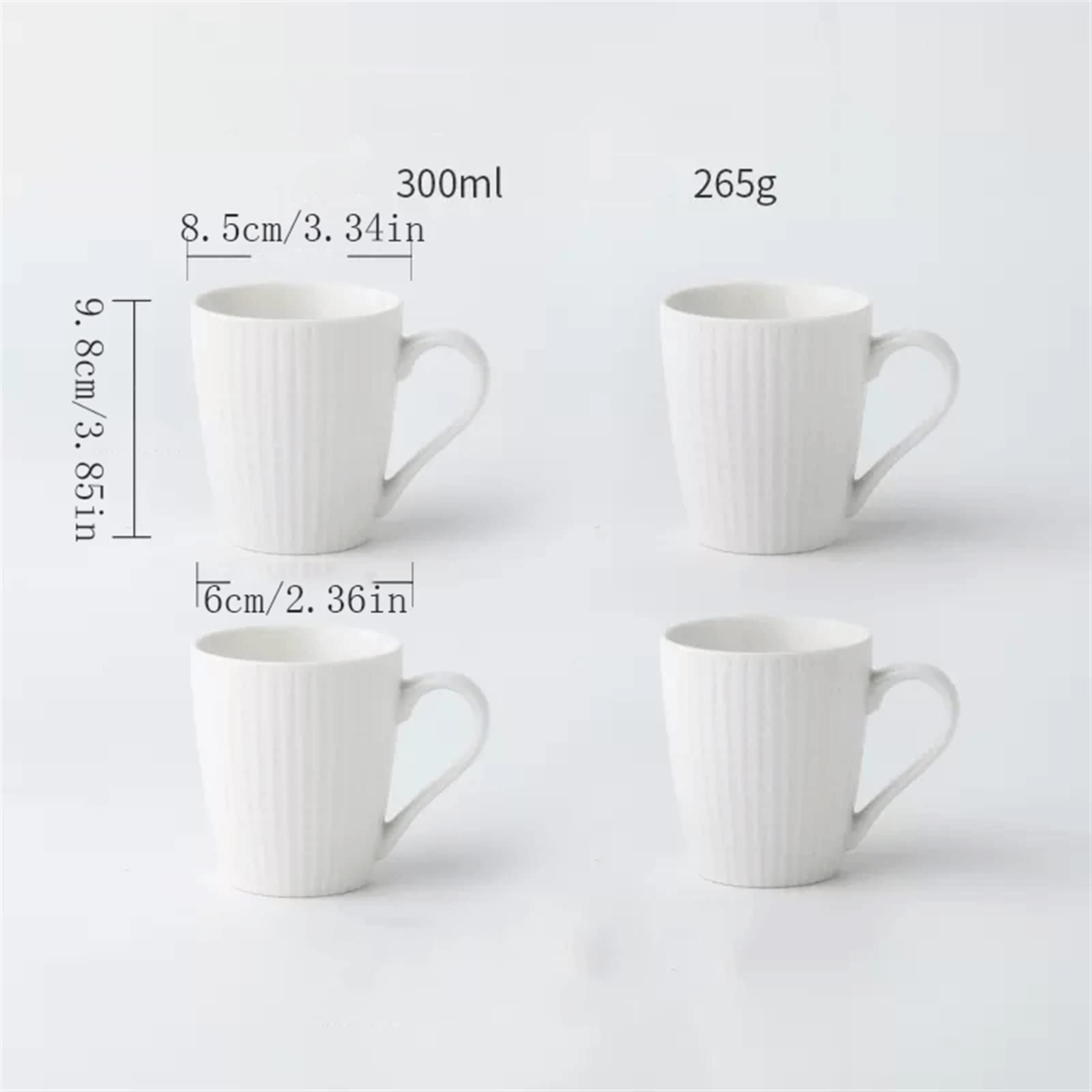 Tazas de café de cerámica con cuatro tazas de café para el hogar, tazas de agua para oficina, té simple por la tarde, tazas de café