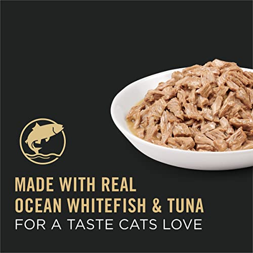 Purina Pro Plan Gravy, High Protein Wet Cat Food, Complete Essentials Ocean Whitefish And Tuna Entree In Sauce - (24) 5.5 Oz. Cans #TOP1