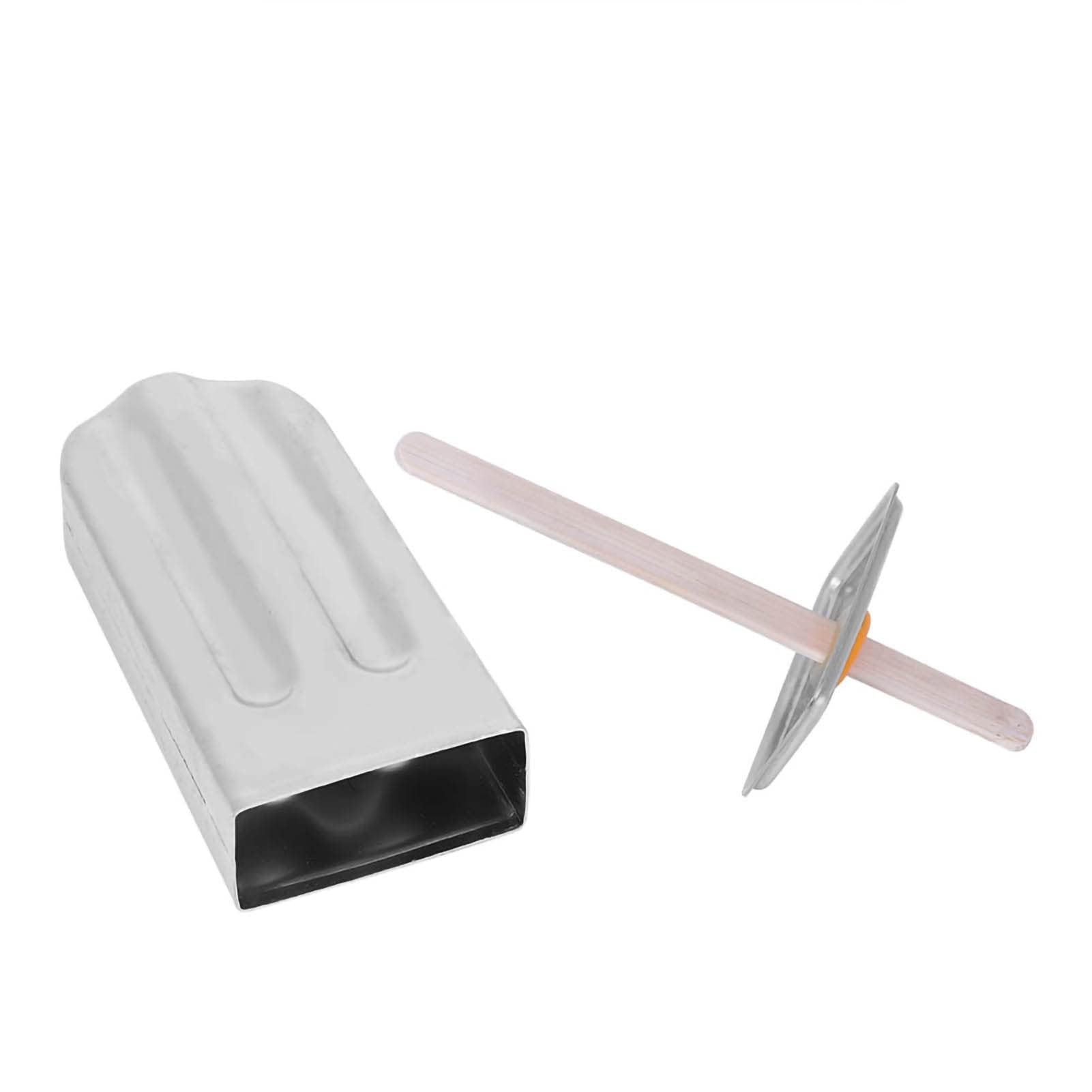 Moule à Popsicle, 10 Moules en Acier Inoxydable Moule à Glace Pop Lolly Popsicle 100Pcs Porte-Bâton avec Brosse de Nettoyage pour Smoothies au Yaourt DIY (Tête ronde)
