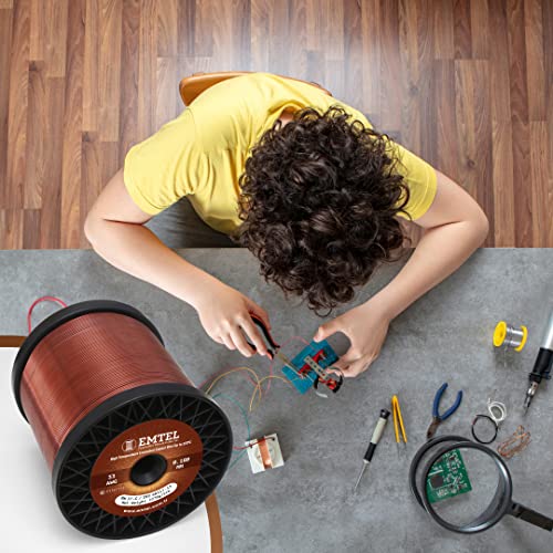 Emtel 18 AWG - 5 lb (1000 feet) 99.9% Pure Copper Wire, Enameled Magnetic Wire for Motor, Transformer, Magnetic Coil, & Electroculture Gardening, Winding Magnet Wire - 220°C (428°F) Thermal Class by EMTEL - Image 5