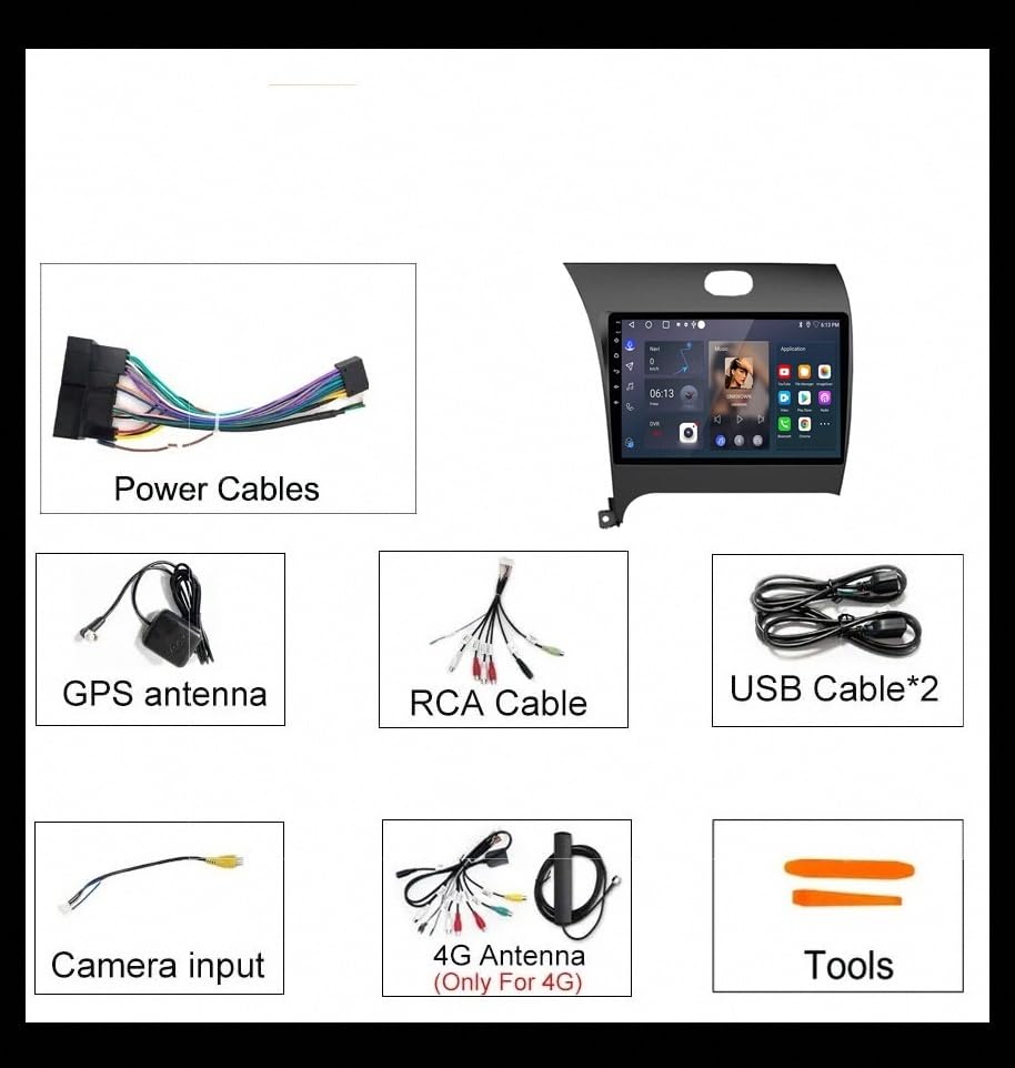 Autoradio Touchscreen Bluetooth 2 DIN con Navegador GPS para KIA Forte K3 2013 5