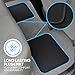 BDK Premium Black Carpet Floor Mats for Cars - Universal Fit Interior 4-Piece Car Mats Full Set with Vinyl Heel Pad Protector - Cute Car Accessories Interior Floor Covers for SUVs & Trucks