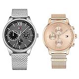 [トミーヒルフィガー]Tommy Hilfiger ペアウォッチ 収納BOX メンズ レディース マルチファンクション シルバー ローズゴールド メッシュ ステンレス 17914151781907 腕時計 [並行輸入品]