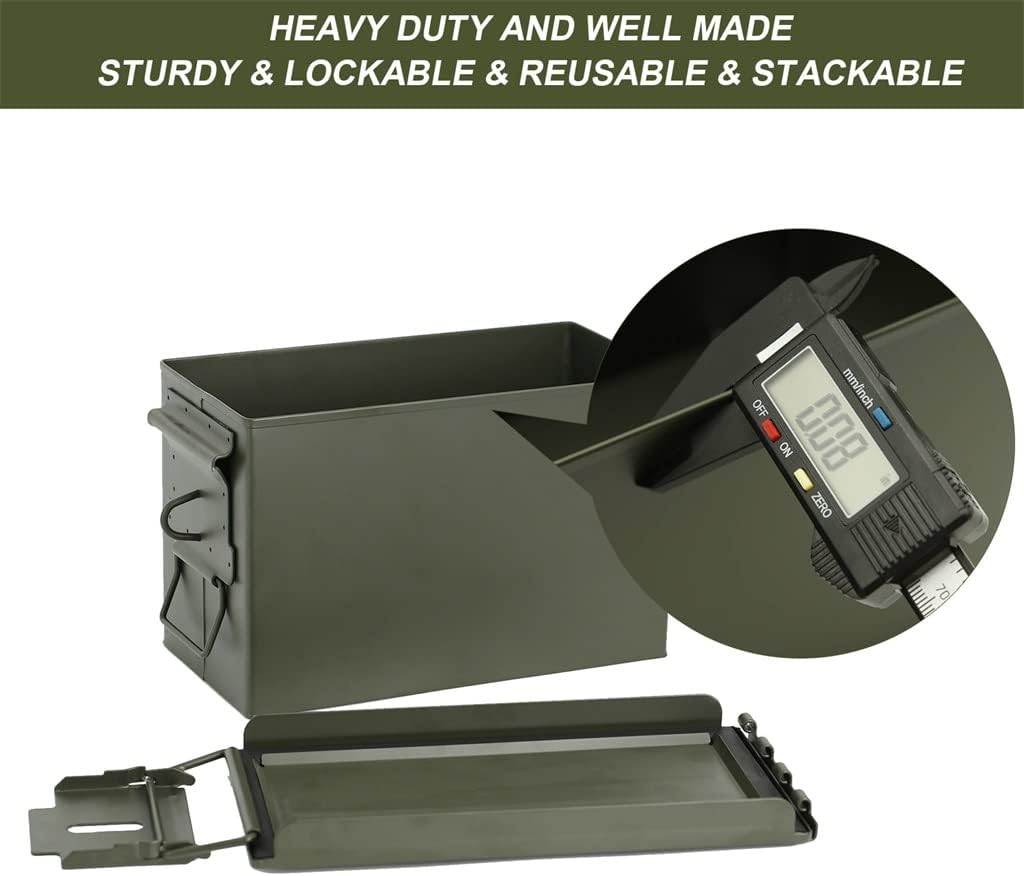 Metal can steel box Military safe long-term valuable storage hole lockable can