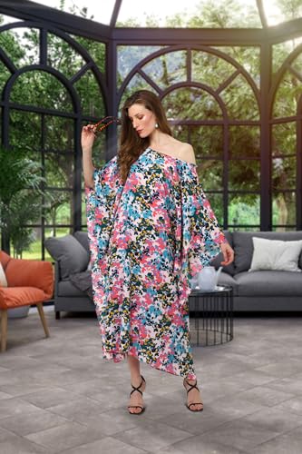 Robe de plage rouge fleuri ample chic pour vos vacances d'été - 2