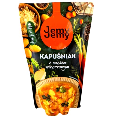 Jemy Jemy Kapusniak - Sopa de repollo con carne de cerdo, 6 unidades (6 x 450 g)