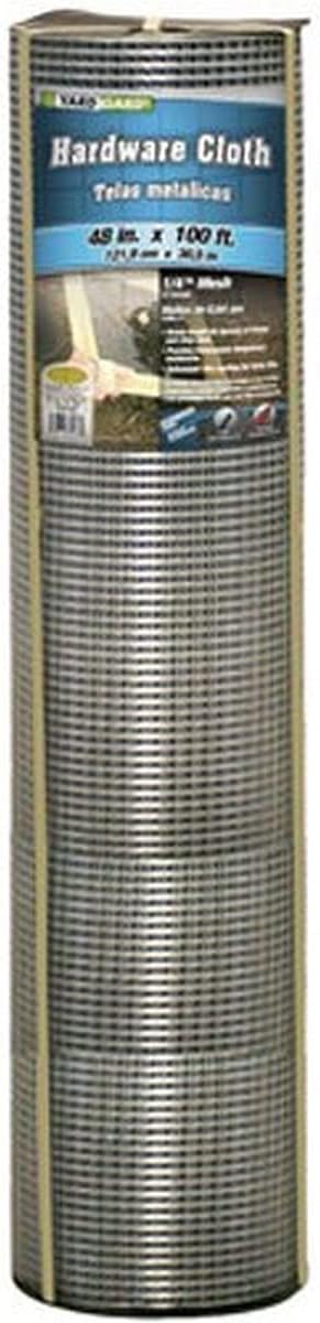 YardGard Hardware Cloth 1/4 Inch Mesh 48 Inch X 25 Foot 23 Gauge Galvanized Steel Wire Fence Ideal for Garden Fence, Cage Fence, Chicken Wire Fencing, Rabbit Fencing, Arts and Crafts, and Yard Fence