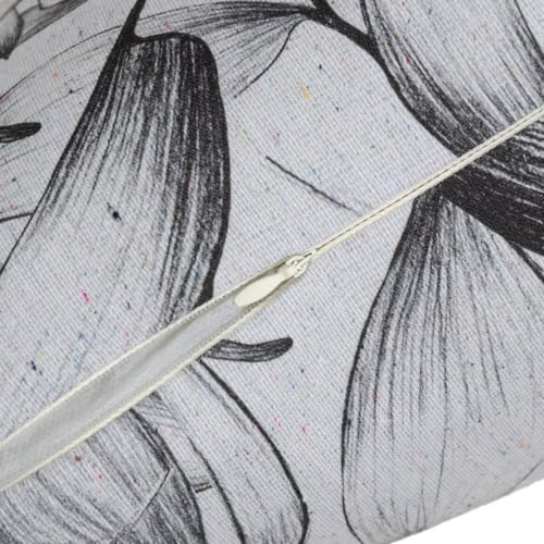 Coussin feuilles polyester 60 x 60 cm en coton pour décoration salon - 8